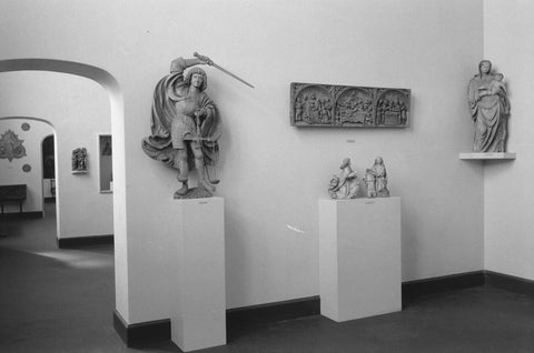 Room with statues and a passage with a view of follow-up rooms, 1952 Canvas Print