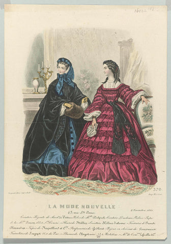 La Mode Nouvelle, 2 November 1861, No. 370: Ceinture-Régent (...), Louis Berlier, 1861 Canvas Print