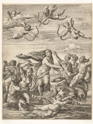 De triomf van Galatea, Hendrick Goltzius, 1592 Canvas Print