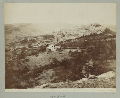 No 131 Girgenti, Panorama da rupa Atenea., Giuseppe Incorpora (possibly), c. 1893 - c. 1903 Canvas Print