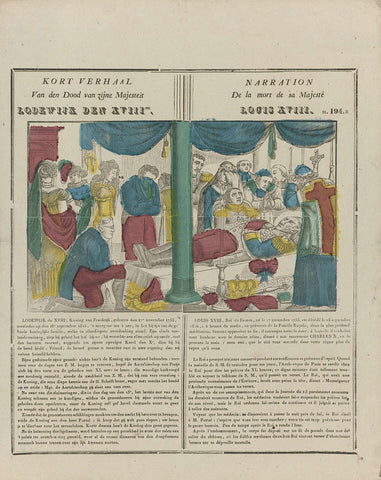 Short story / Van den dood van his majesty / Lodewijk den XVIIIen / Narration / De la mort de sa Majesté / Louis XVIII, Philippus Jacobus Brepols, 1800 - 1833 Canvas Print