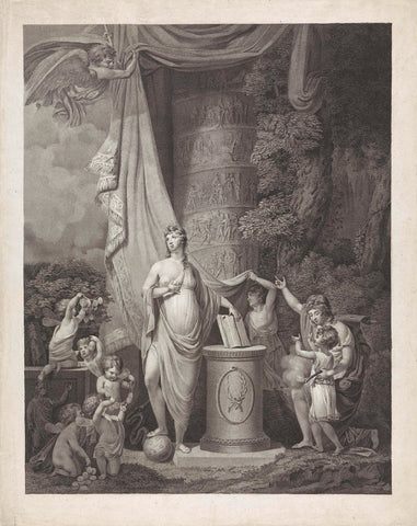 Allegory on the past eighteenth century, 1799, Ludwig Gottlieb Portman, 1807 Canvas Print