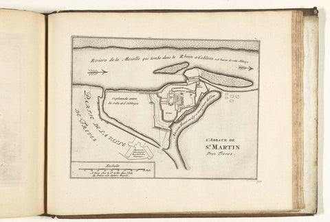 Plan of the Abbey of St. Martin near Trier, 1726, anonymous, 1726 Canvas Print