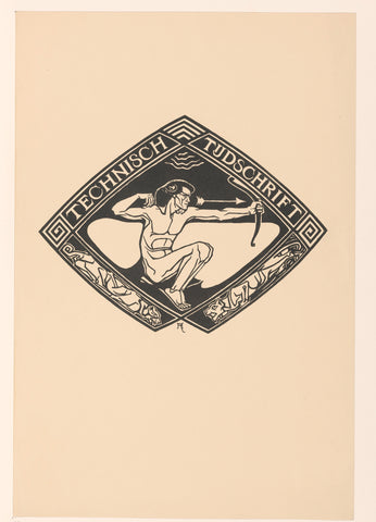 Cover design for: Technical Review, 1914, Richard Nicolaüs Roland Holst, 1914 Canvas Print