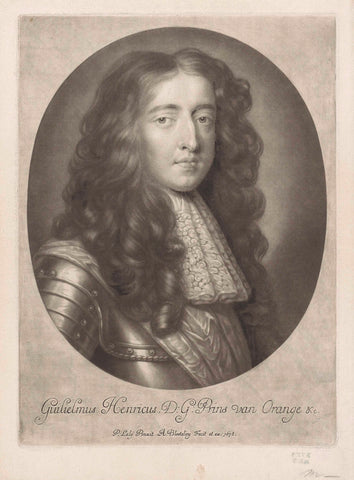 Portrait of William III, Prince of Orange-Nassau, King of England, Abraham Bloteling, 1678 Canvas Print