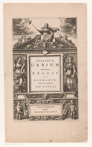 Façade met Belgica, Concordia en Abundantia, anonymous, 1657 Canvas Print