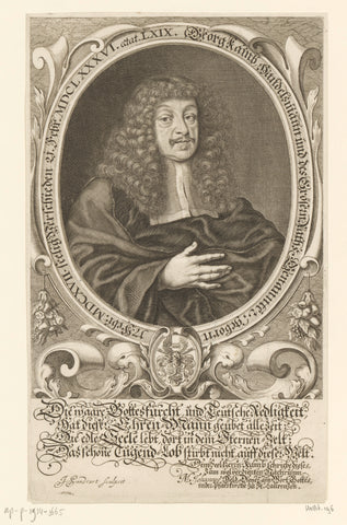 Portret van Georg Kamb, Jakob von Sandrart, 1686 Canvas Print