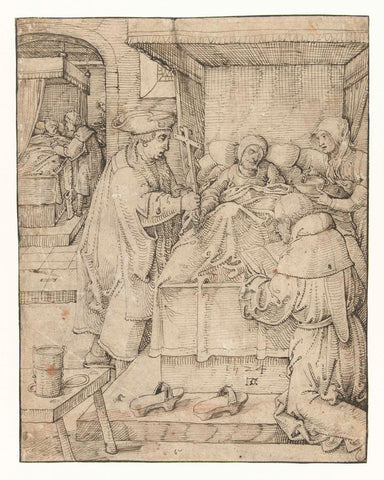 Taking care of the sick, Pieter Cornelisz. called Art, 1524 Canvas Print