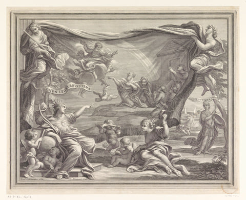 The Covenant between God and Noah, Cornelis Bloemaert (II), 1658 - 1692 Canvas Print