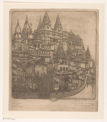 Temples, Benares, Wijnand Otto Jan Nieuwenkamp, 1915 Canvas Print