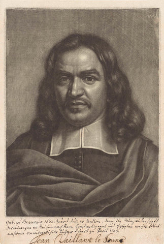 Portrait of a man, from the front, Wallerant Vaillant, 1658 - 1677 Canvas Print