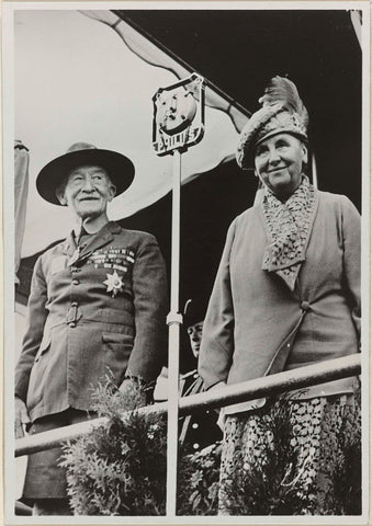 Visit of Wilhelmina, queen of the Netherlands, to the world jamboree on July 31, 1937, anonymous, 1937 Canvas Print