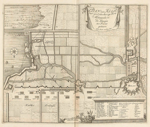 Map of the attack of the French on Hulst, 1702, Jan van Call (II), 1702 Canvas Print