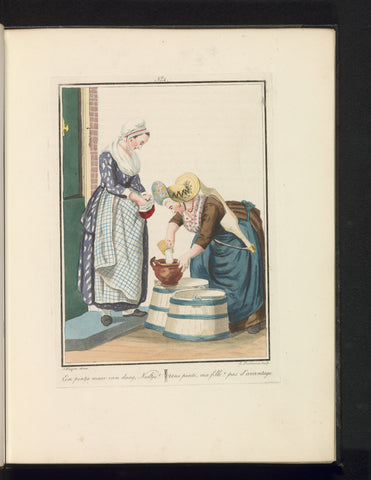 Maid and milk saleswoman, Ludwig Gottlieb Portman, 1829 Canvas Print