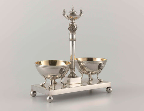 Silver Salt Cellar on Pedestal, Francois Marcus Simons, 1804 Canvas Print