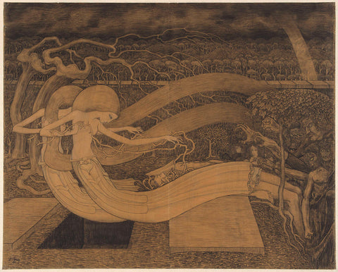 O Grave, where is thy Victory?, Jan Toorop, 1892 Canvas Print