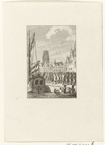 Departure of the States Commission of Rotterdam, 1786, Reinier Vinkeles (I), 1786 - 1795 Canvas Print