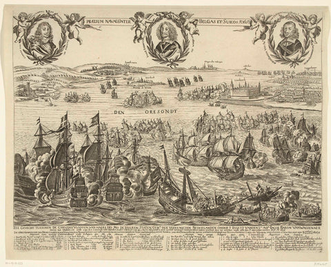 Battle of the Sound, 1658, anonymous, 1658 Canvas Print