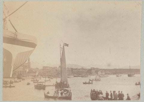 Full boats in a Norwegian port, Paul Güssfeldt (attributed to), 1889 Canvas Print