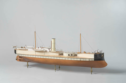 Model of an Ironclad Ram Ship, Laird Brothers, 1868 Canvas Print