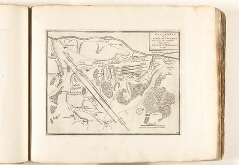 Map showing the encampment of the imperial troops at Heilbronn, 1695, anonymous, 1702 - 1703 Canvas Print