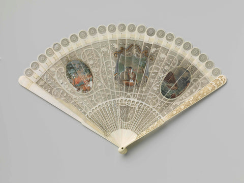 Ivory fan from the Van Braam Houckgeest collection, anonymous, c. 1795 Canvas Print