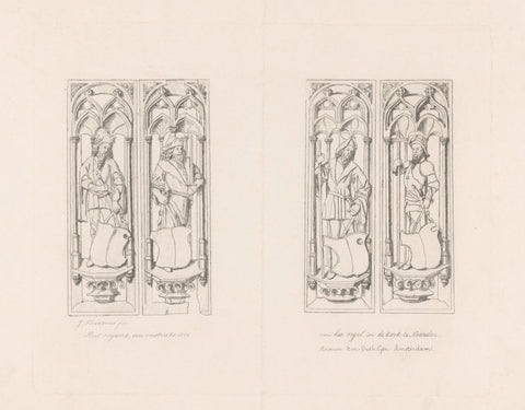 Wood carvings organ, from around 1500 of the organ in the church in Naarden, Jacob Taanman, 1875 - before 1923 Canvas Print