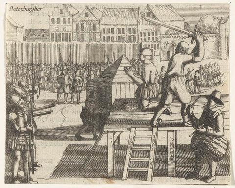 Beheading of eighteen nobles, including the two batenburg brothers, 1568, anonymous, 1618 - 1620 Canvas Print