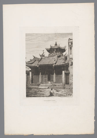 Buddhist temple in Ho Chi Minh City, Henri Alexandre Saffrey, 1874 Canvas Print