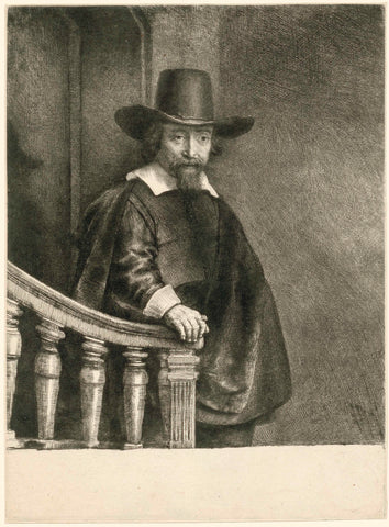 Ephraim Bonus, Jewish physician, Rembrandt van Rijn, 1647 Canvas Print