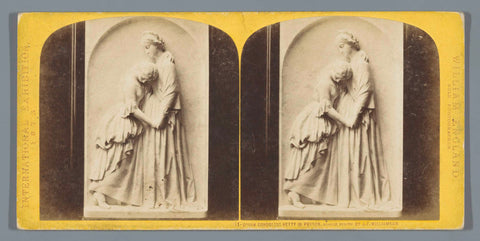 Relief Dinah consoling Hetty in Prison after Francis John Williamson at the World's Fair of 1873, William England, 1873 Canvas Print