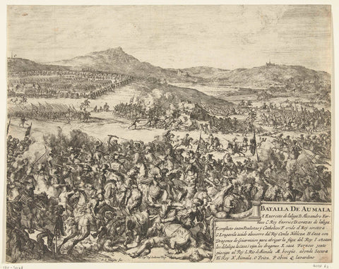 Battle of Aumale, 1592, Romeyn de Hooghe, 1670 - 1699 Canvas Print