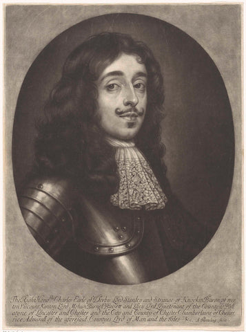 Portrait of Charles Stanley, Earl of Derby, Abraham Bloteling, 1660-1680 Canvas Print