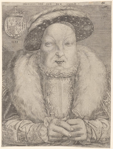 Portrait of King Henry VIII of England and Ireland, Cornelis Massijs, 1548 Canvas Print