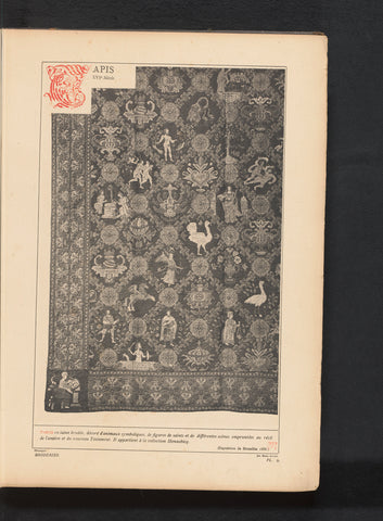 Carpet with saints and scenes from the New Testament embroidered on it, anonymous, c. 1881 - in or before 1889 Canvas Print