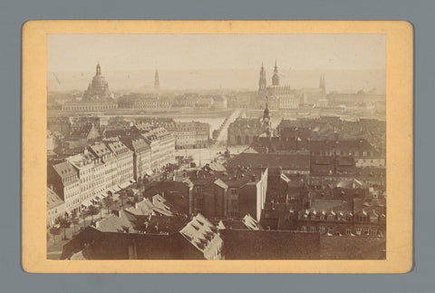 View of the Altstadt of Dresden, Wilhelm Hoffmann (1777-1859), 1850 - 1859 Canvas Print