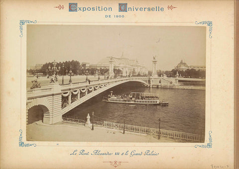 View of the Pont Alexandre-III and the Grand Palais in Paris, Neurdein Frères, 1900 Canvas Print