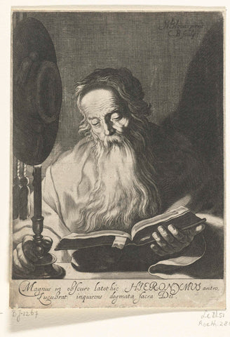 Saint Hieronymus, Cornelis Bloemaert (II), c. 1622 - 1630 Canvas Print