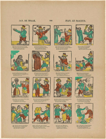 Jan, de snaak / Jen, le farceur, Franciscus Antonius Beersmans, 1866–1902 Canvas Print