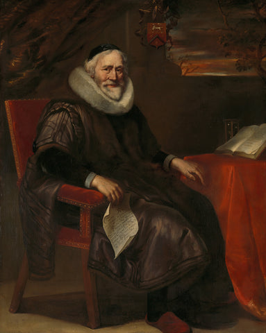 Cornelis Nuyts (1574-1661). Amsterdam merchant, Jürgen Ovens, 1658 Canvas Print