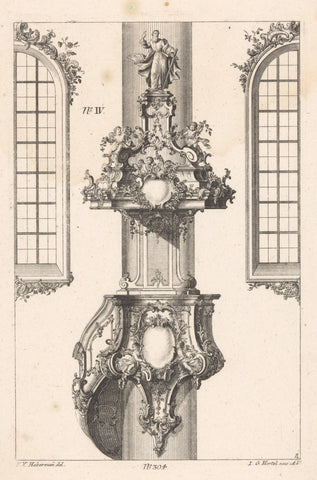 Pulpit with Paul, anonymous, 1731 - 1775 Canvas Print