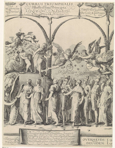 Triumphal procession of William of Orange, middle plate, Cornelis van Kittensteyn, 1626 Canvas Print