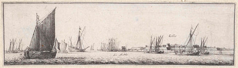 View over the Scheldt on Lillo, Wenceslaus Hollar, 1643 Canvas Print