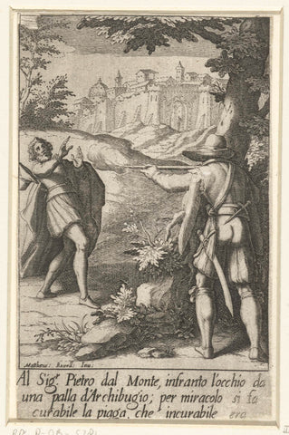 Het wonder van Pietro dal Monte, Jacques Callot, 1614 Canvas Print