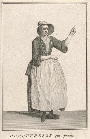 Preaching wife of the Quakers, Balthasar Bernards, 1727 - 1738 Canvas Print