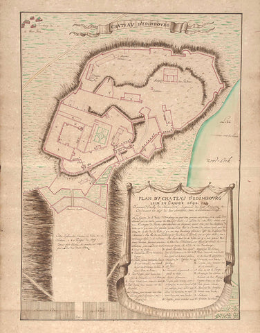 Map of Edinburgh Castle, 1692, Samuel Du Ry de Champdoré, 1692 Canvas Print