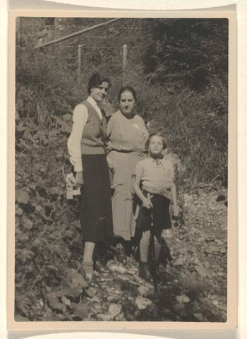 Else and Isabel Wachenheimer and a member of the domestic staff at Adelboden, August 1935, anonymous, 1935 Canvas Print