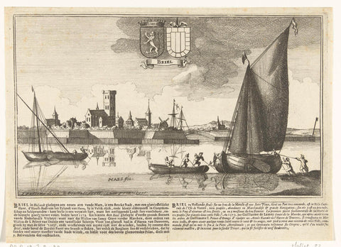 View of Brielle, Gaspar Bouttats, 1679 Canvas Print