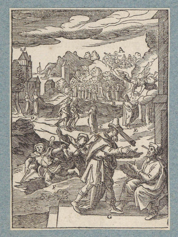 Similarity of the splinter and the beam and similarity of the blind person who leads the blind, Christopher of Shechem (II), 1629 Canvas Print