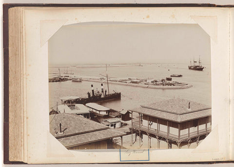 View of the entrance of the Suez Canal, C. & G. Zangaki, c. 1870 - c. 1890 Canvas Print